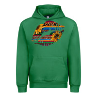 Emerald Aztec Sunflower Lips Urban Hoodie - Bettercallsaul