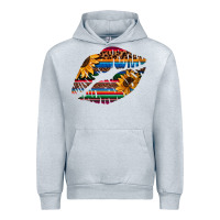 Heather Grey Aztec Sunflower Lips Urban Hoodie - Bettercallsaul
