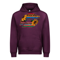 Mauve Wine Aztec Sunflower Lips Urban Hoodie - Bettercallsaul