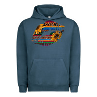 Pigment Midnight Navy Aztec Sunflower Lips Urban Hoodie - Bettercallsaul