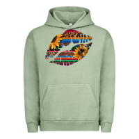 Pigment Oil Green Aztec Sunflower Lips Urban Hoodie - Bettercallsaul
