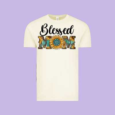 Blessed Mom Vintage Tee Designed By Ranaportraitstore