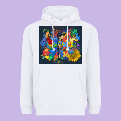 Autism Awareness Heavyweight Hoodie Designed By Maliassmallbusiness