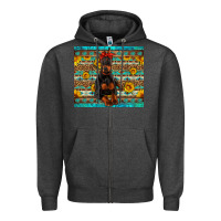 Charcoal Heather doberman with western background Zipper Hoodie - Artiststas