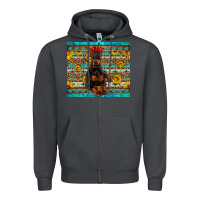 Smoke doberman with western background Zipper Hoodie - Artiststas