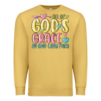 Antique Gold all of god's grace in one tiny face Premium Sweatshirt - MaliasSmallBusiness