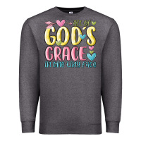 All Of God's Grace In One Tiny Face Premium Sweatshirt | Teevron