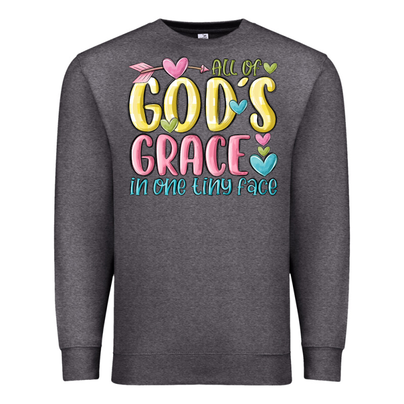 All Of God's Grace In One Tiny Face Premium Sweatshirt by MaliasSmallBusiness | Teevron