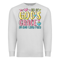 Dove Grey all of god's grace in one tiny face Premium Sweatshirt - MaliasSmallBusiness