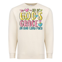 Sandshell all of god's grace in one tiny face Premium Sweatshirt - MaliasSmallBusiness
