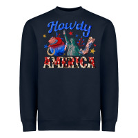 Navy howdy america western Heavyweight Sweatshirt - texasbilliewilder