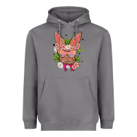 Storm bunny with floral Heavyweight Hoodie - MaliasSmallBusiness
