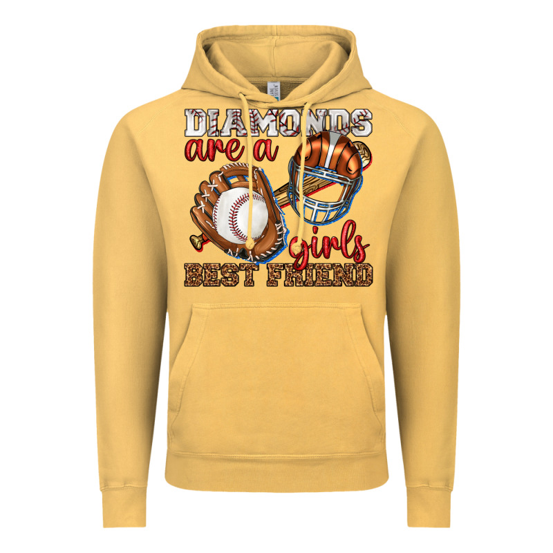 Diamonds Are A Girls Best Friend Baseball Vintage Hoodie by texasbilliewilder | Teevron