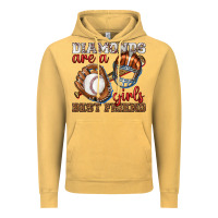 Vintage Mustard diamonds are a girls best friend baseball Vintage Hoodie - texasbilliewilder