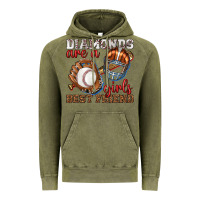 Vintage Olive diamonds are a girls best friend baseball Vintage Hoodie - texasbilliewilder