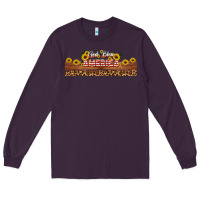 Plum god bless america libbey cup Long Sleeve Tee - HRA Design Shop