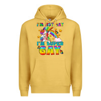 Antique Gold LGBTQ I'm Not Gay I'm Super Gay Premium Hoodie - BundleAndBundleShop