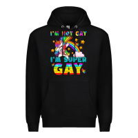 Black LGBTQ I'm Not Gay I'm Super Gay Premium Hoodie - BundleAndBundleShop