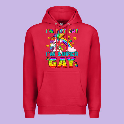 Lgbtq I'm Not Gay I'm Super Gay Premium Hoodie Designed By Bundleandbundleshop