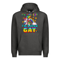 Charcoal Heather LGBTQ I'm Not Gay I'm Super Gay Premium Hoodie - BundleAndBundleShop
