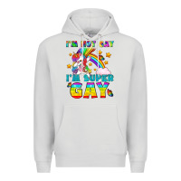 Dove Grey LGBTQ I'm Not Gay I'm Super Gay Premium Hoodie - BundleAndBundleShop