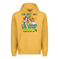 Mustard LGBTQ I'm Not Gay I'm Super Gay Premium Hoodie - BundleAndBundleShop