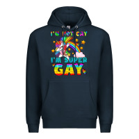 Navy LGBTQ I'm Not Gay I'm Super Gay Premium Hoodie - BundleAndBundleShop