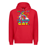 Red LGBTQ I'm Not Gay I'm Super Gay Premium Hoodie - BundleAndBundleShop