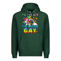Sports Green LGBTQ I'm Not Gay I'm Super Gay Premium Hoodie - BundleAndBundleShop