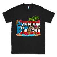 Black puerto rico and flowers with frog Classic Tee - AdoDesignShop
