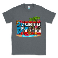 Charcoal Heather puerto rico and flowers with frog Classic Tee - AdoDesignShop