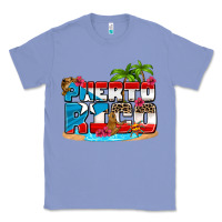 Colony Blue puerto rico and flowers with frog Classic Tee - AdoDesignShop