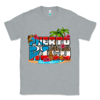 Heather Grey puerto rico and flowers with frog Classic Tee - AdoDesignShop