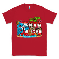 Red puerto rico and flowers with frog Classic Tee - AdoDesignShop