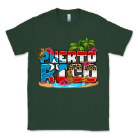 Sports Green puerto rico and flowers with frog Classic Tee - AdoDesignShop