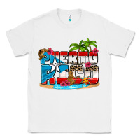 White puerto rico and flowers with frog Classic Tee - AdoDesignShop