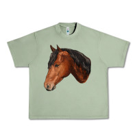 Oil Green horse Urban Heavy Tee - RanaPortraitStore