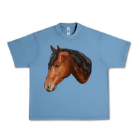 Pebble Blue horse Urban Heavy Tee - RanaPortraitStore