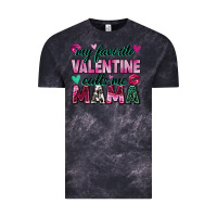 Cloud Black my favorite valentine calls me mama Vintage Tee - Zillion Design Studio