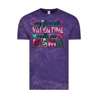Cloud Purple my favorite valentine calls me mama Vintage Tee - Zillion Design Studio