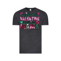 Vintage Black my favorite valentine calls me mama Vintage Tee - Zillion Design Studio