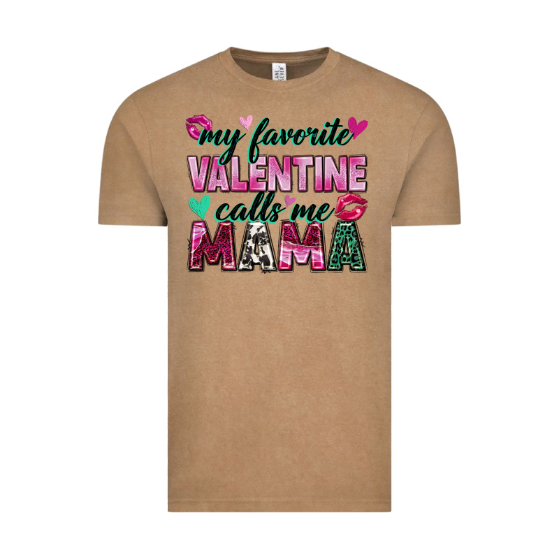 My Favorite Valentine Calls Me Mama Vintage Tee by Zillion Design Studio | Teevron