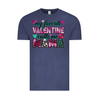 Vintage Denim my favorite valentine calls me mama Vintage Tee - Zillion Design Studio