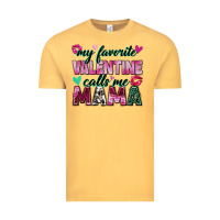 Vintage Mustard my favorite valentine calls me mama Vintage Tee - Zillion Design Studio