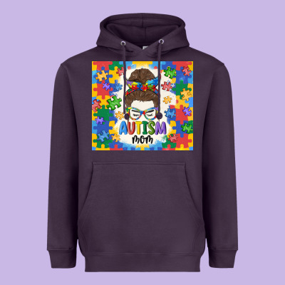 Autism Mom Heavyweight Hoodie Designed By Maliassmallbusiness