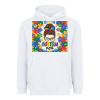 White autism mom Heavyweight Hoodie - MaliasSmallBusiness