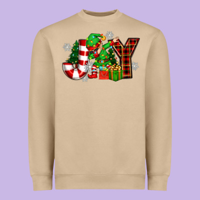 Christmas Joy Elf Heavyweight Sweatshirt Designed By Zillion Design Studio
