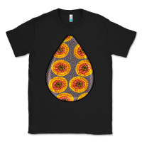 Black african fabric pattern teardrop earrings 5 Classic Tee - BundleAndBundleShop