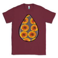 Burgundy african fabric pattern teardrop earrings 5 Classic Tee - BundleAndBundleShop