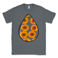 Charcoal Heather african fabric pattern teardrop earrings 5 Classic Tee - BundleAndBundleShop